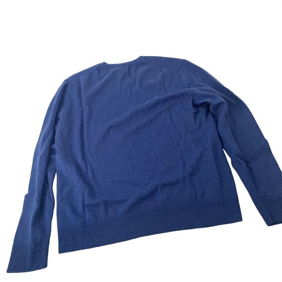 Gap Merino Wool Blue V Neck Sweater Size Large - Picture 3 of 7